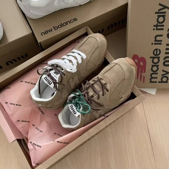 miu miu x new balance 530 SL women suede sneakers